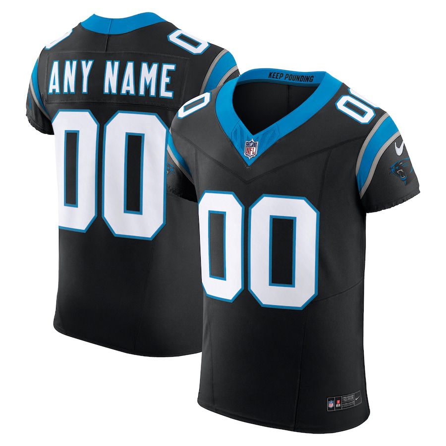 Men Carolina Panthers Nike Black Vapor F.U.S.E. Elite Custom NFL Jersey